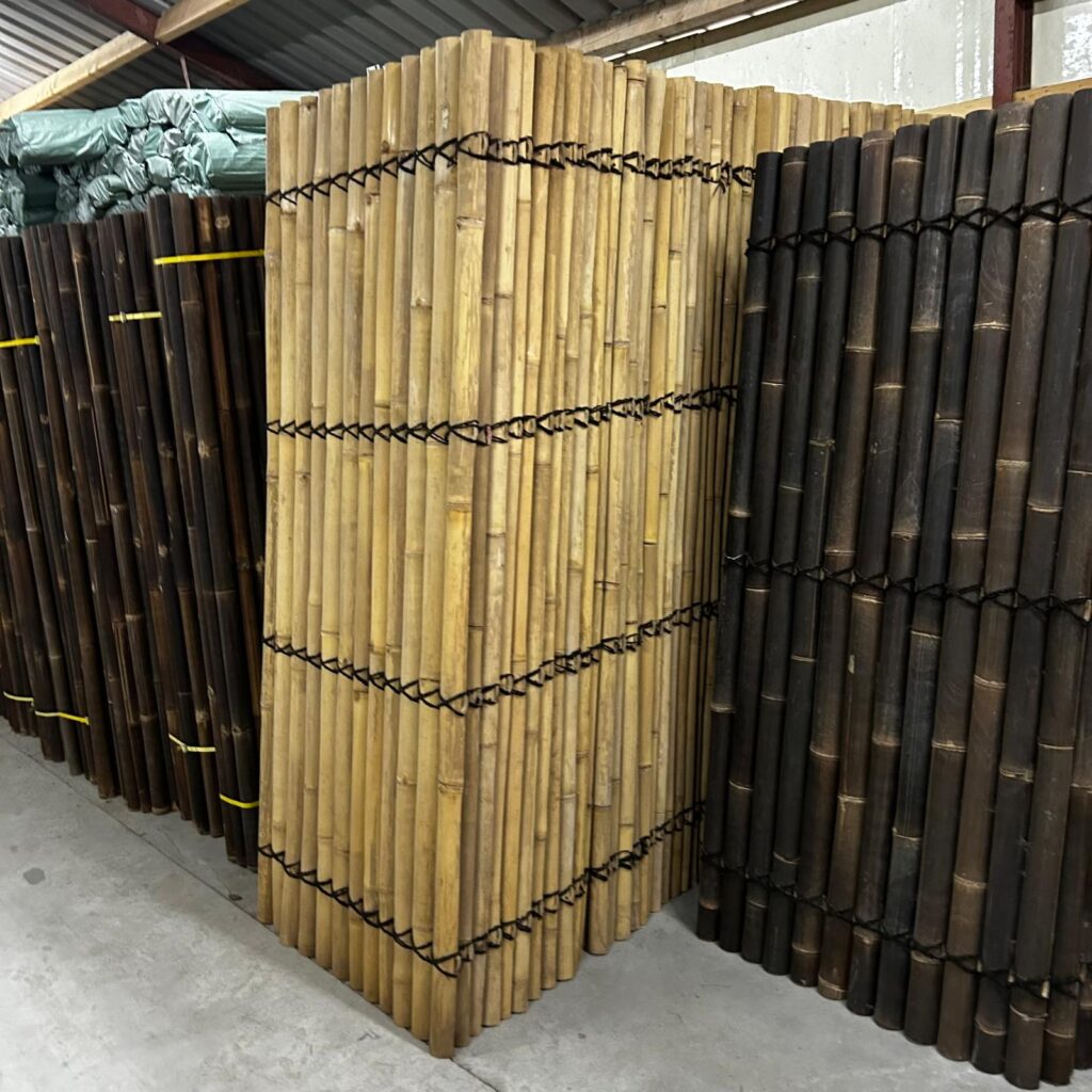 Outlet - Bambuszaun halbrund - 90 x 220 cm - Natur - Eviro Bambus