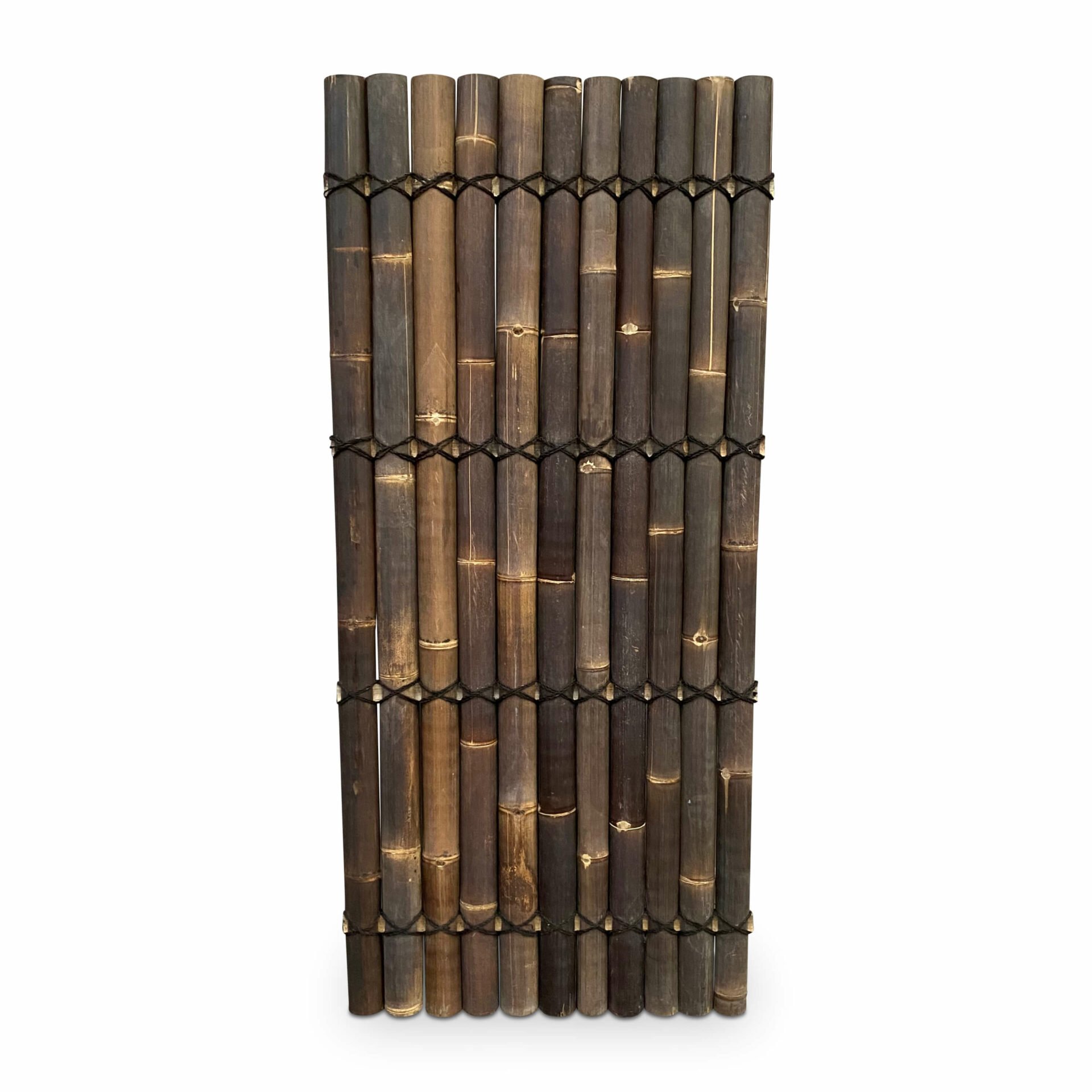 Bambuszaun halbrund - 90 x 220 cm - Dunkel - Eviro Bambus