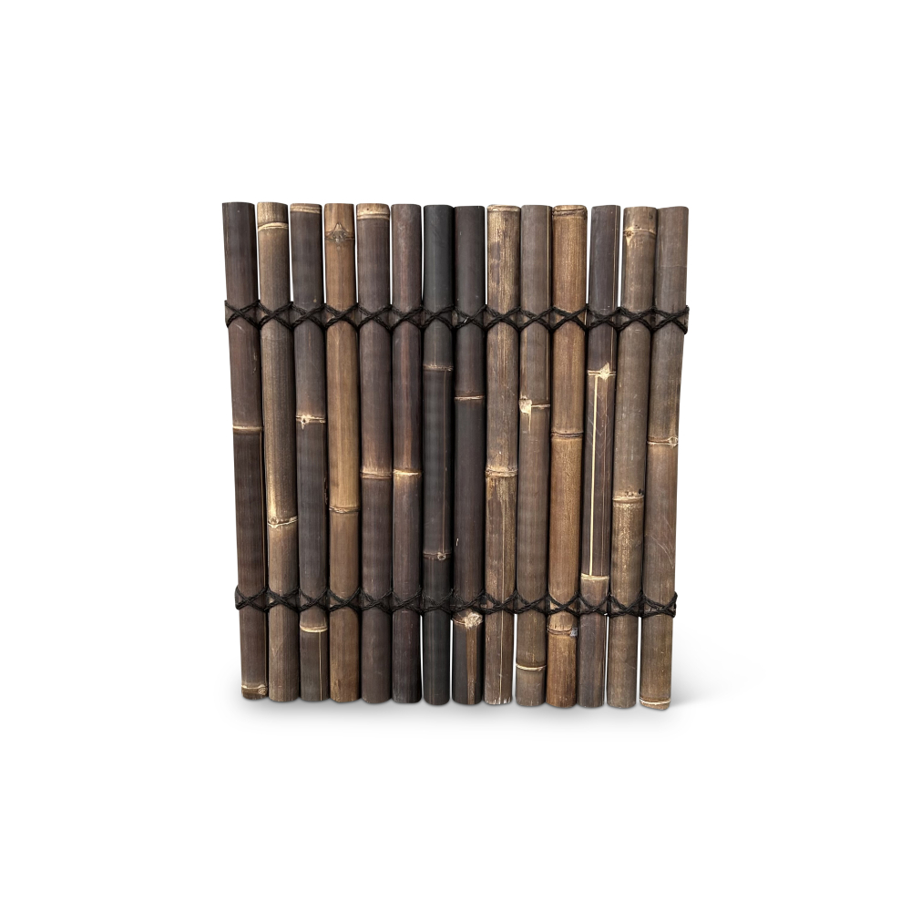Bambuszaun halbrund - 90 x 100 cm - Dunkel - Eviro Bambus