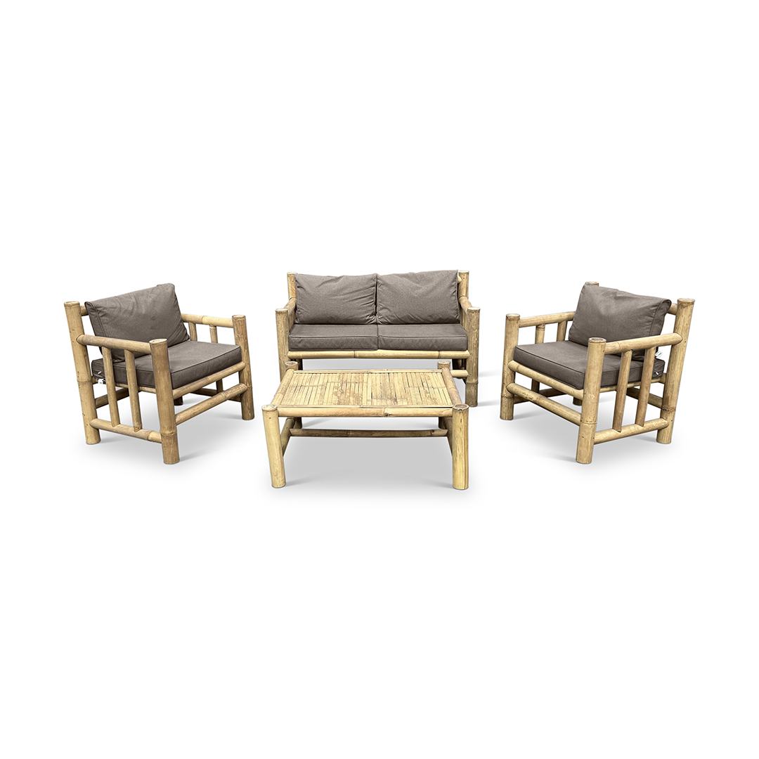 Bambus Garten-Set Eve - Natur / Taupe - Eviro Bambus