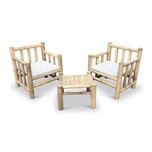 Bambus Gartenstuhl Set Eve - Natur - Eviro Bambus