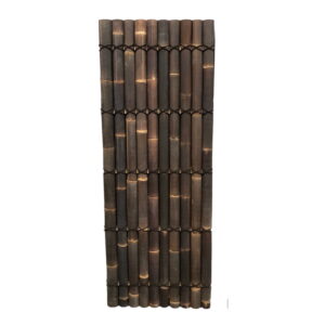 Bambuszaun halbrund - 90 x 240 cm - Dunkel - Eviro Bambus