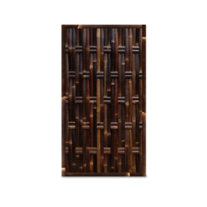Geflochtener Bambuszaun Vertikal - 90 x 200 cm - Dunkel - Eviro Bambus