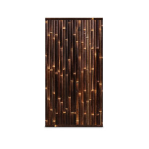 Bambuszaun Streifen - 90 x 200 cm - Dunkel - Vertikale Latten - Eviro Bambus