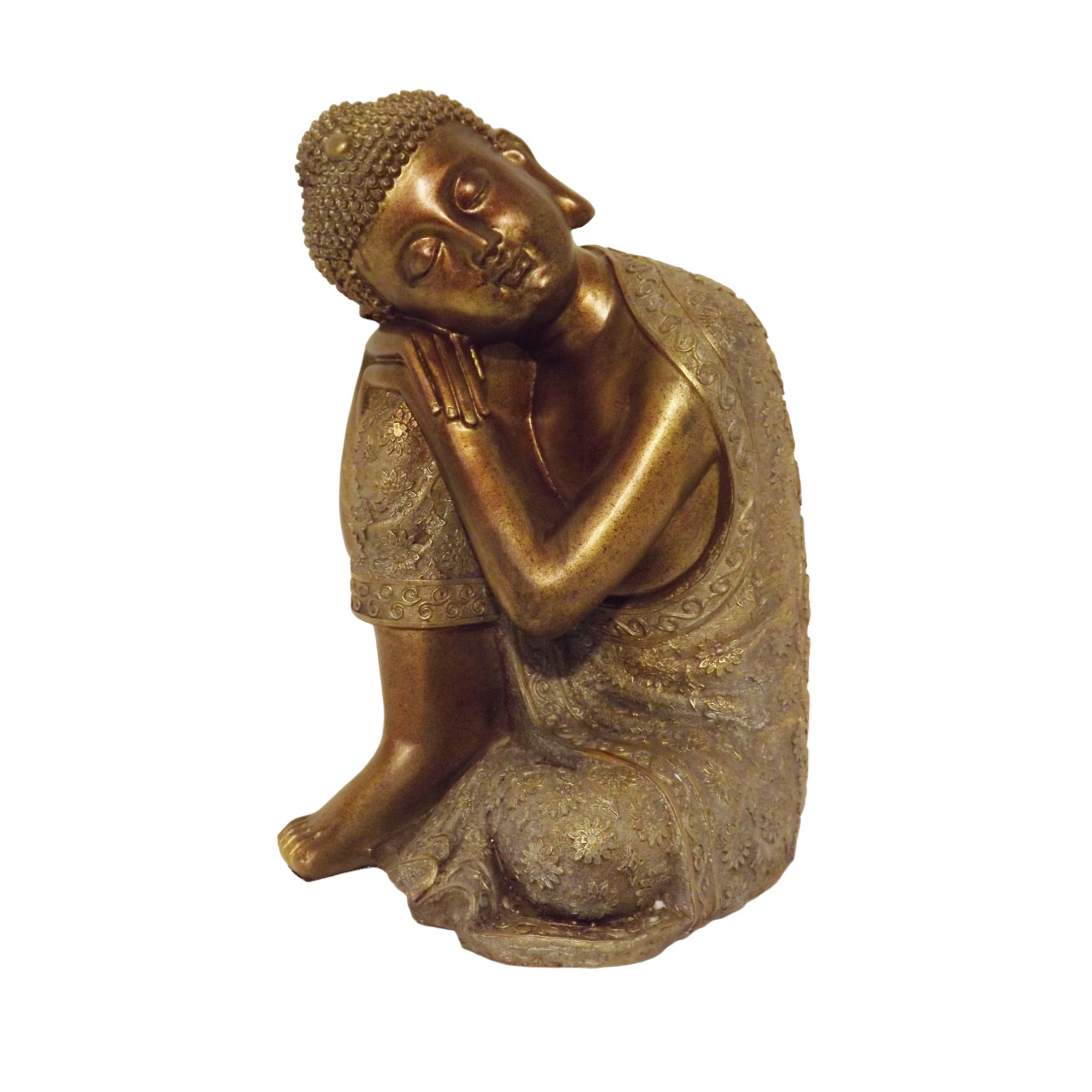 Schlafender Buddha - Bronze - Höhe 37 cm - Eviro Bambus