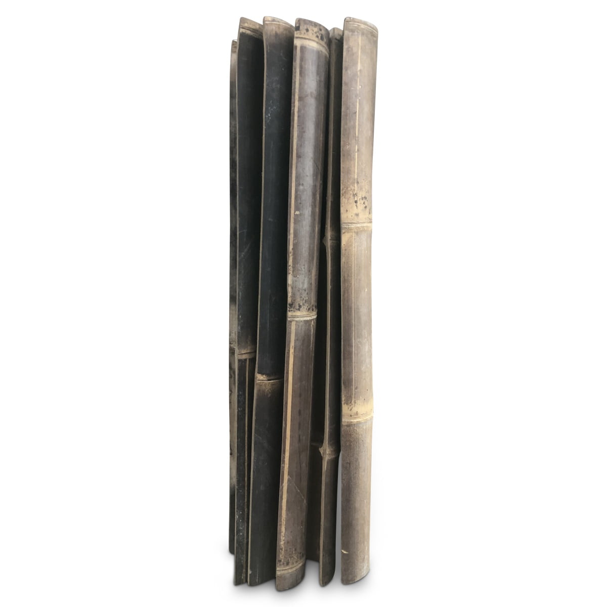 Bündel Bambusstangen halbrund dunkel - Ø 7-10 x 90 cm - 5 Stück - Eviro Bambus