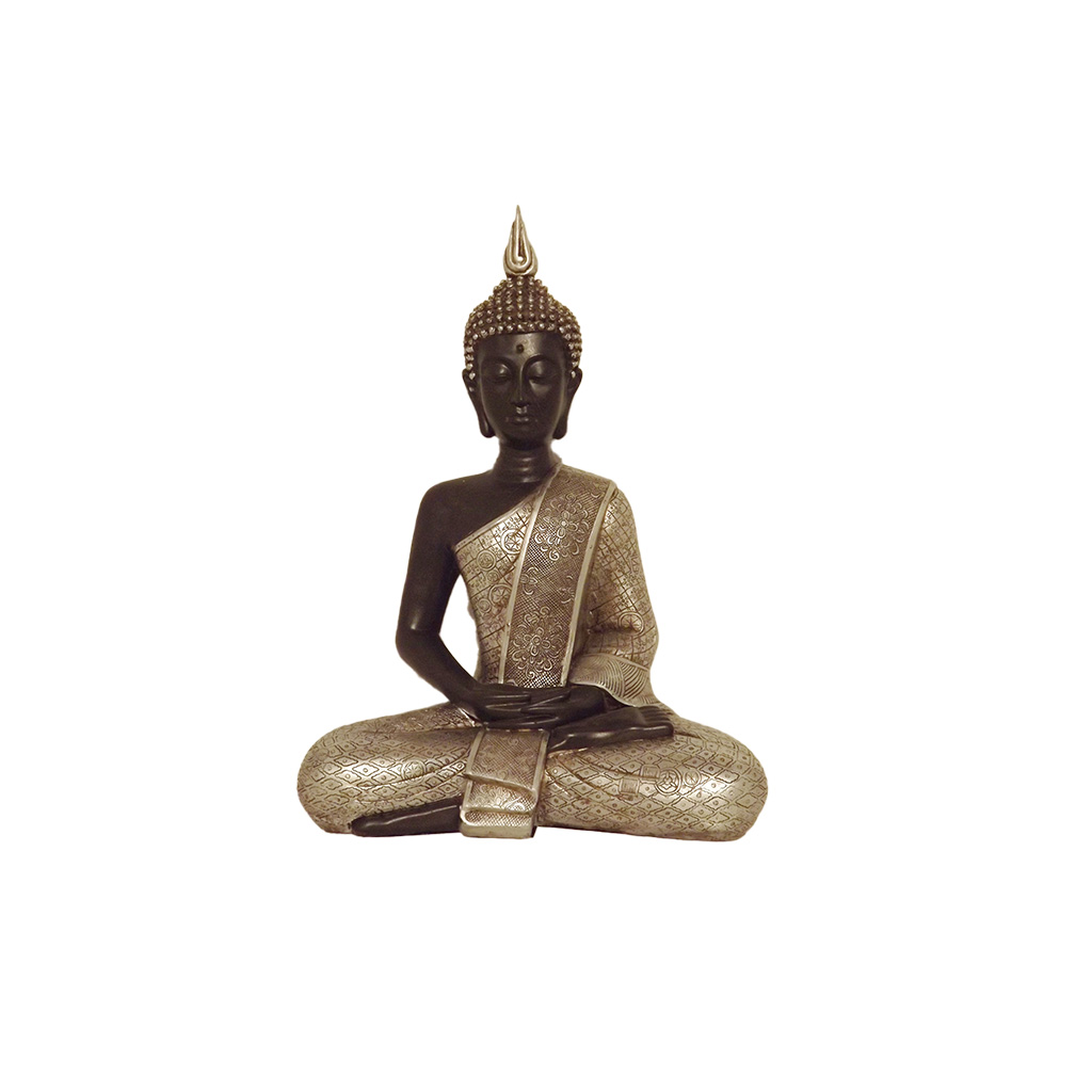 Thai Buddha - Silber - Höhe 21 cm - Eviro Bambus
