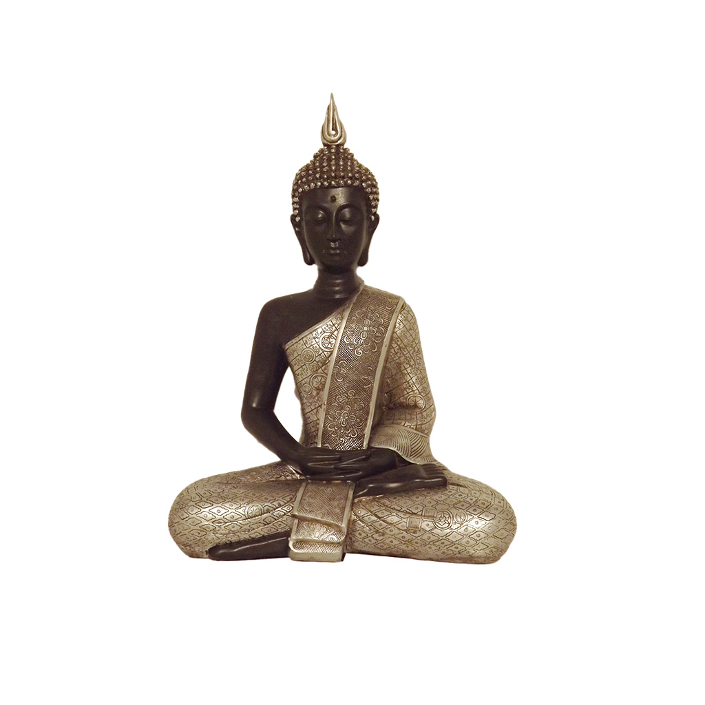 Thai Buddha - Silber - Höhe 30 cm - Eviro Bambus