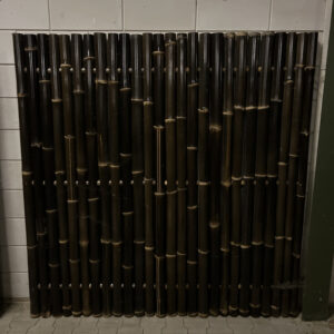 Outlet - Bambuszaun - 180 x 180 cm - Dunkel mit Klarlack