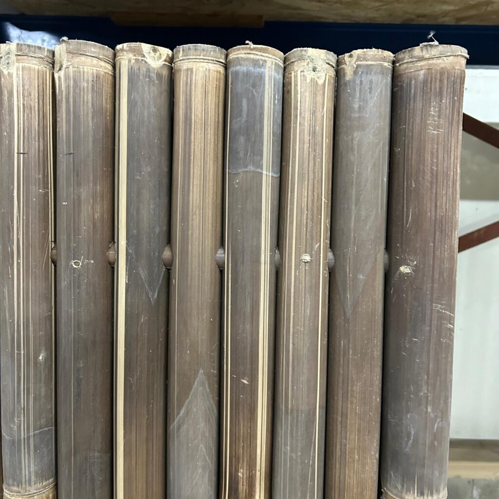 OUTLET Bambuszäune - 90x180 cm - Dunkel (Helle Farbe Bambuspfähle)