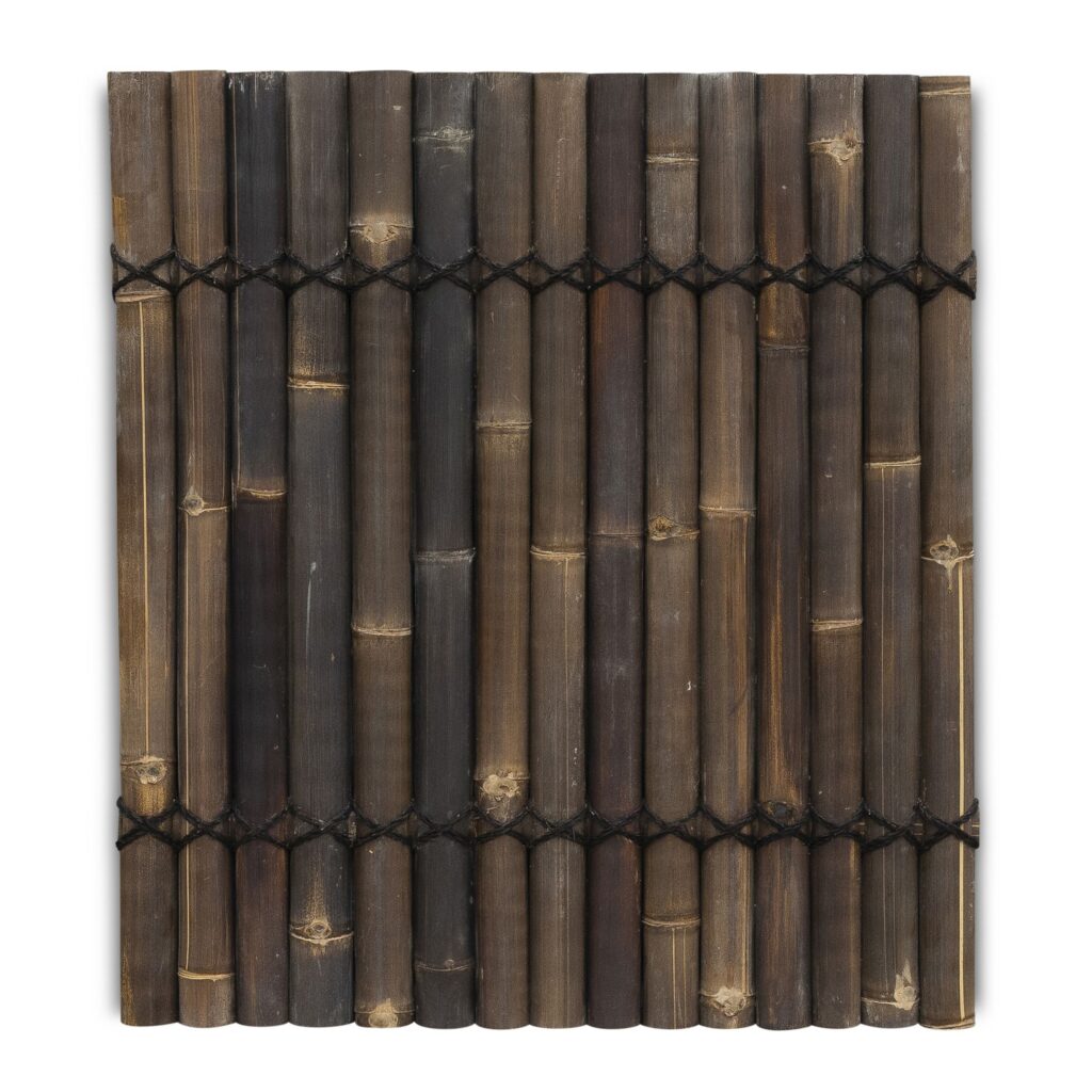 Bambuszaun halbrund - 90 x 100 cm - Dunkel - Eviro Bambus