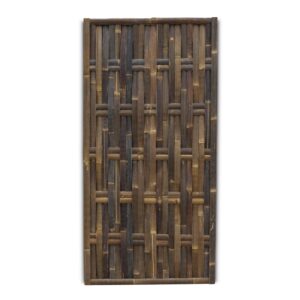 Geflochtener Bambuszaun Vertikal - 90 x 180 cm - Dunkel - Eviro Bambus