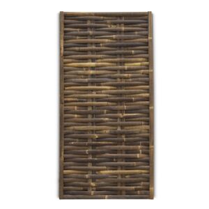 Geflochtener Bambuszaun Horizontal - 90 x 180 cm - Dunkel - Eviro Bambus