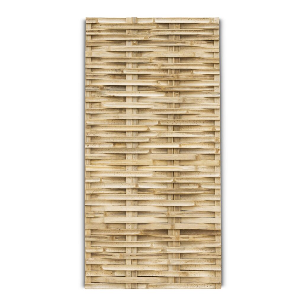 Geflochtener Bambuszaun Horizontal - 90 x 180 cm - Dunkel - Eviro Bambus