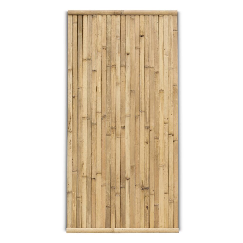 Bambuszaun Streifen - 90 x 180 cm - Natur - Vertikale Latten - Eviro Bambus