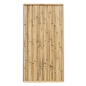 Bambuszaun Streifen - 90 x 180 cm - Natur - Vertikale Latten - Eviro Bambus