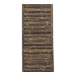 Bambuszaun Streifen - 90 x 200 cm - Dunkel - Horizontale Latten - Eviro Bambus