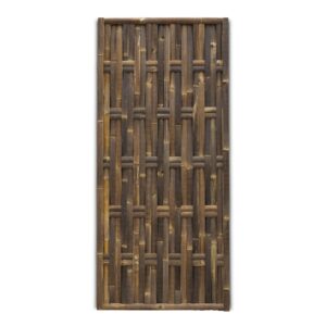 Geflochtener Bambuszaun Vertikal - 90 x 200 cm - Dunkel - Eviro Bambus