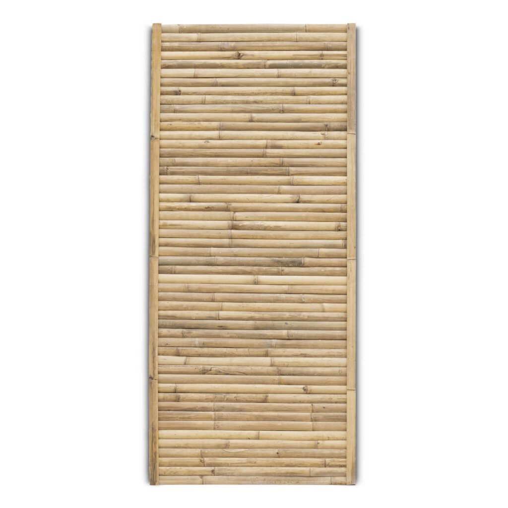 Bambuszaun Streifen - 90 x 200 cm - Natur - Horizontale Latten - Eviro Bambus