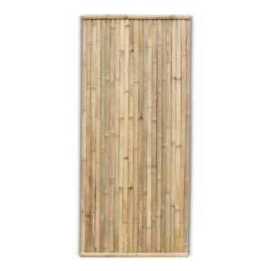 Bambuszaun Streifen - 90 x 200 cm - Natur - Vertikale Latten - Eviro Bambus
