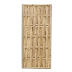 Geflochtener Bambuszaun Vertikal - 90 x 200 cm - Natur - Eviro Bambus