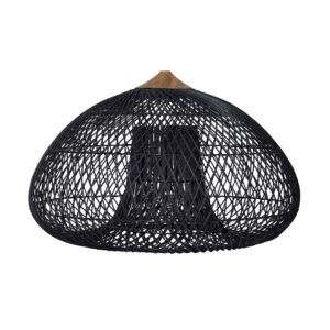 Hängeleuchte Luma - Rattan - Schwarz - 50Ø cm - PVB Collection