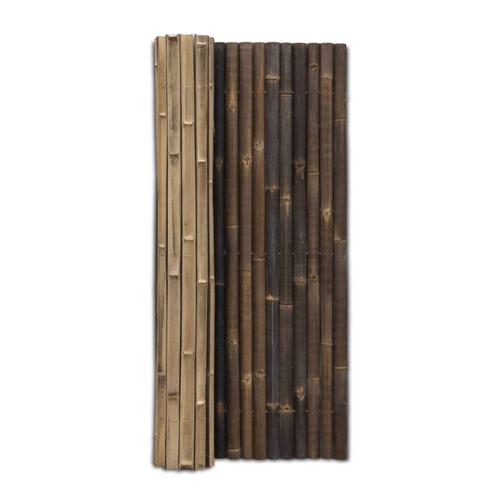 Halbrunde Bambusmatte Giant – 180 x 220 cm – Dunkel – Eviro Bambus